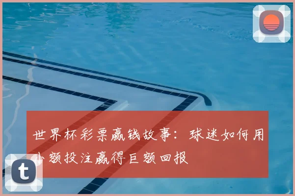 世界杯彩票赢钱故事：球迷如何用小额投注赢得巨额回报
